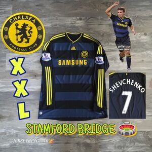 Adidas Chelsea FC Andriy Shevchenko #7 2009/2010 Long Sleeve Away Jersey EPL XXL
